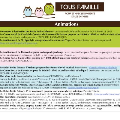 Programme tous famille