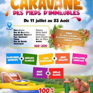 caravane des pieds d'immeubles