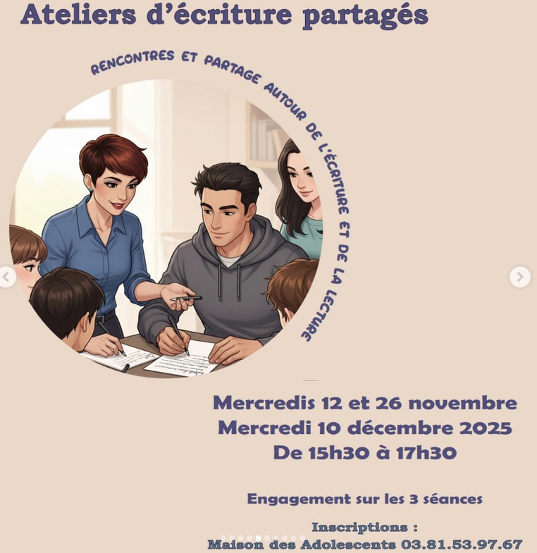 ateliers d'écriture