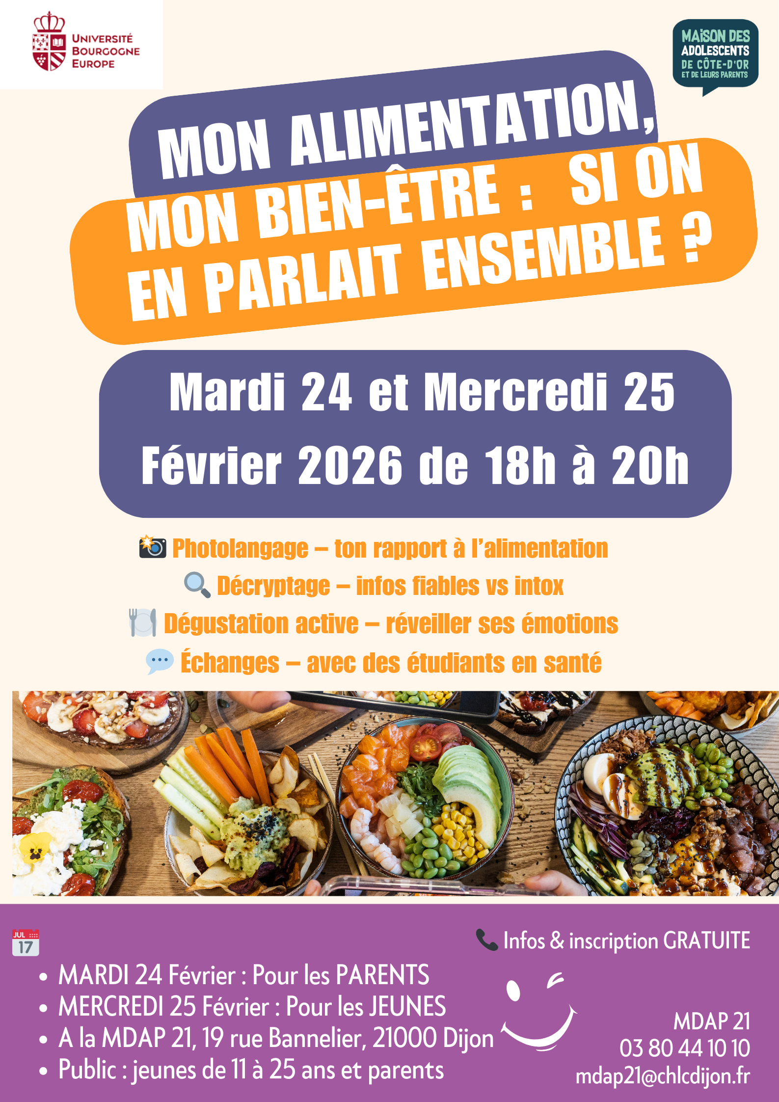 atelier ados parents alimentation dijon