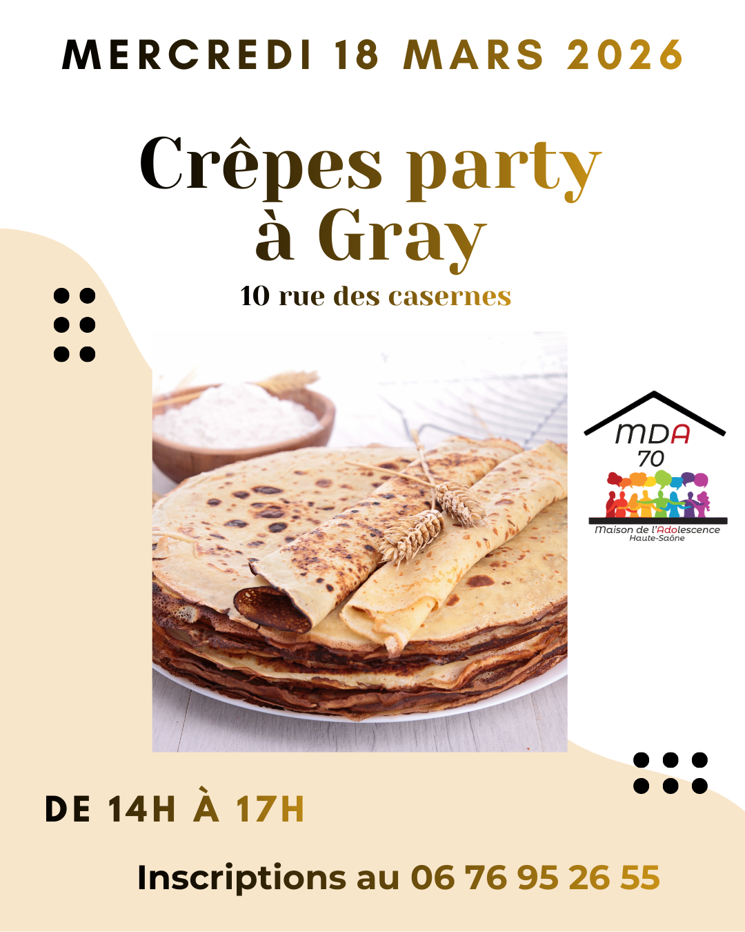 crêpes party maison des ados gray