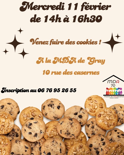 atelier cookies ados Gray