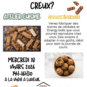atelier cuisine ados snacks healthy