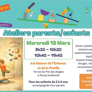ateliers parents enfants paray le monial
