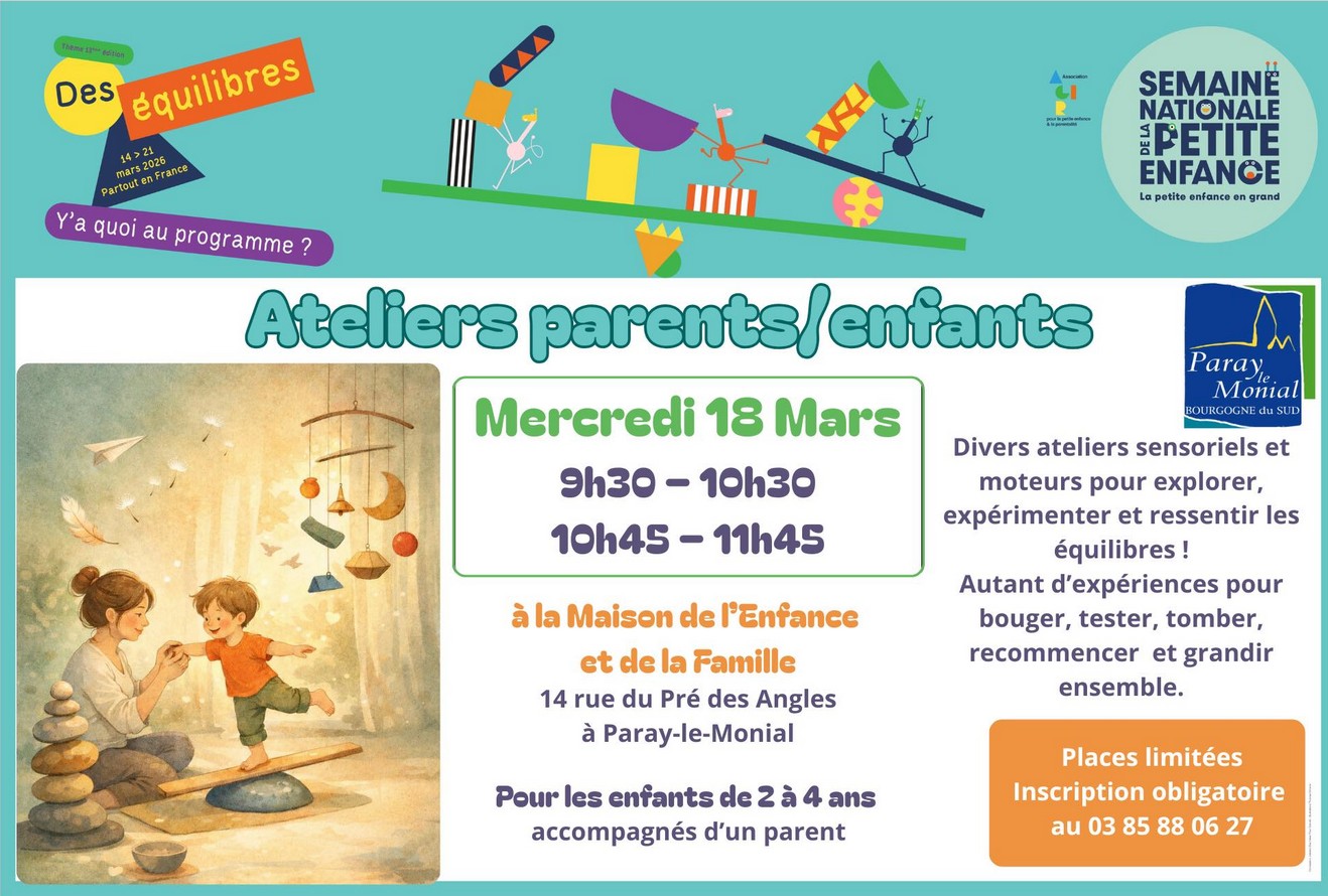 ateliers parents enfants paray le monial