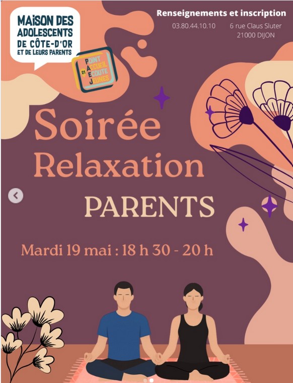 soirée relaxation parents d'ados Dijon