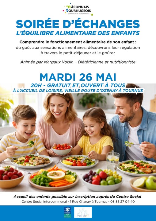 soirée alimentation de l'enfant