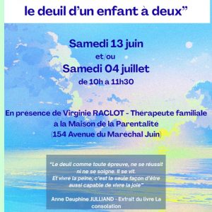 rencontre autour du deuil d'un enfant à Dole