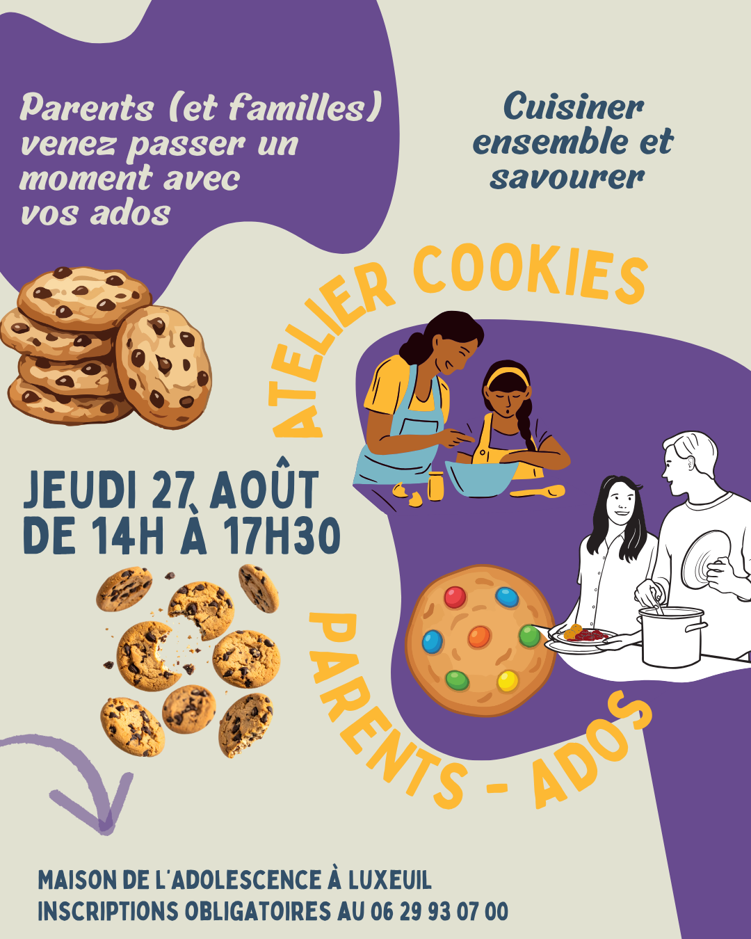 atelier cookies parents ados