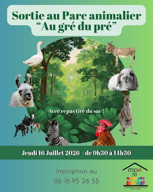 sortie parc animalier ados