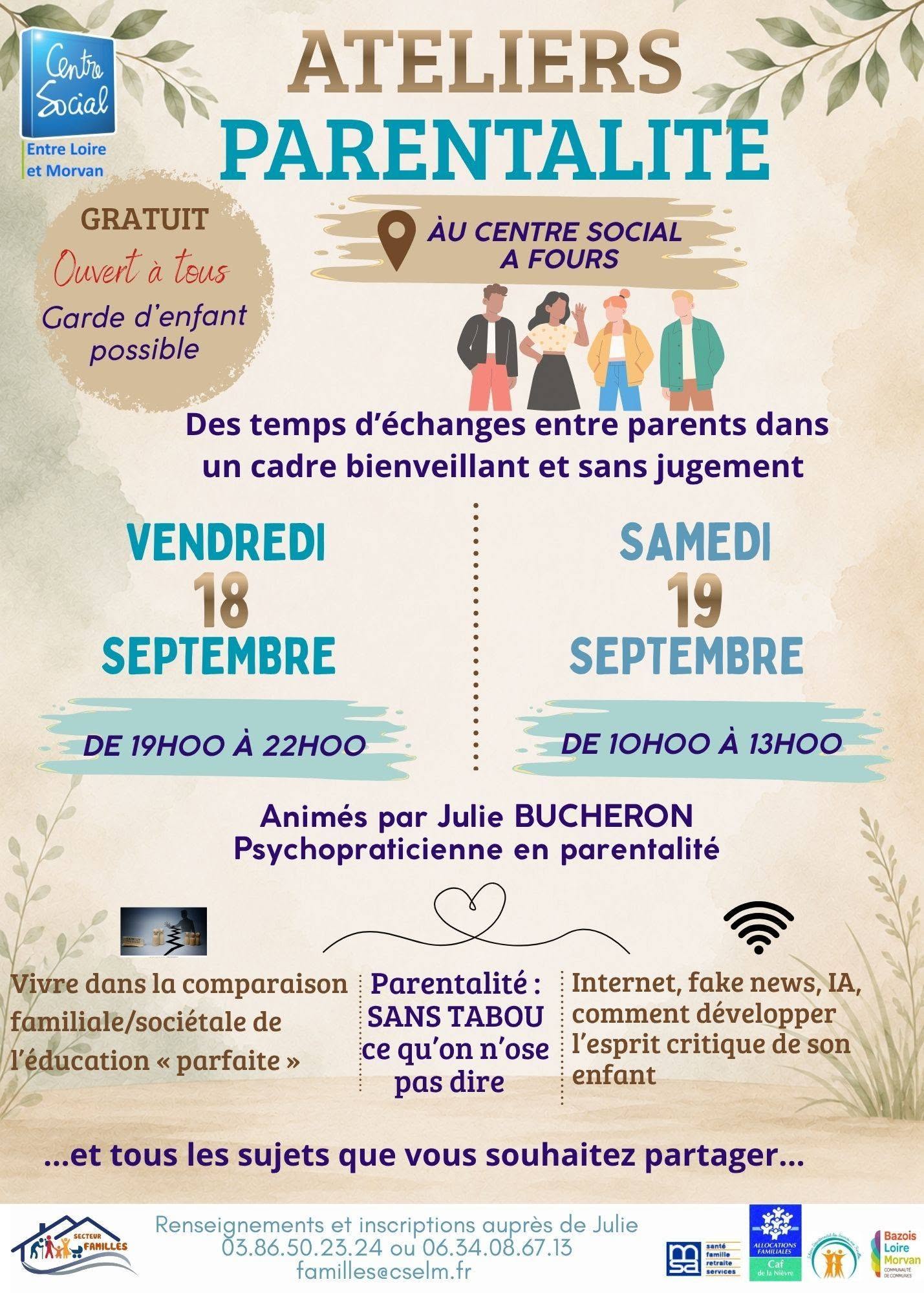 ateliers parentalité à Fours