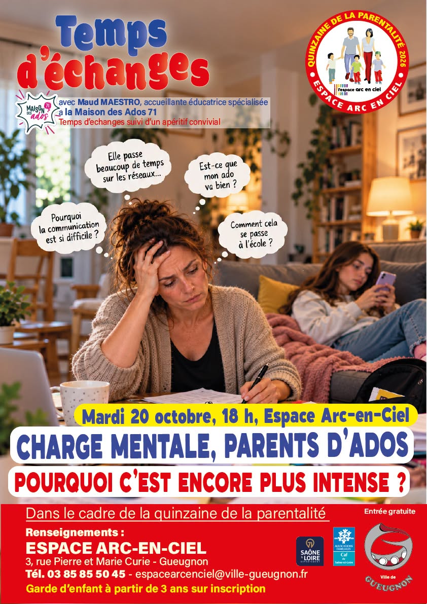 soirée débat charge mentale parents d'ados